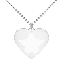 Load image into Gallery viewer, Engraved Silver Heart Necklace