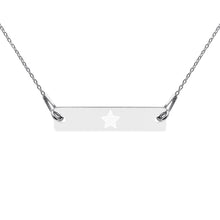 Load image into Gallery viewer, Engraved Silver Bar Chain Necklace